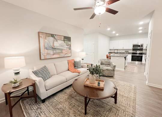 Pet-Friendly Luxury Apartments In Boiling Springs, SC - Grande At Geyser Falls - Model Unit with Luxury Vinyl Tile Flooring