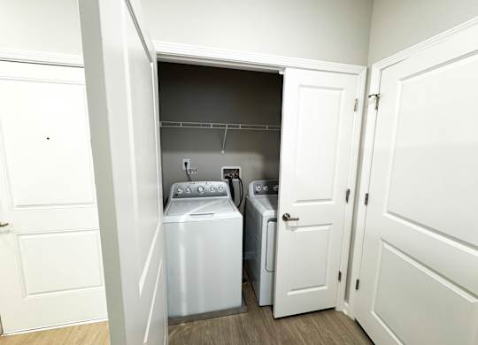 The Haven at Palmer Pointe senior apartments washing machine and dryer