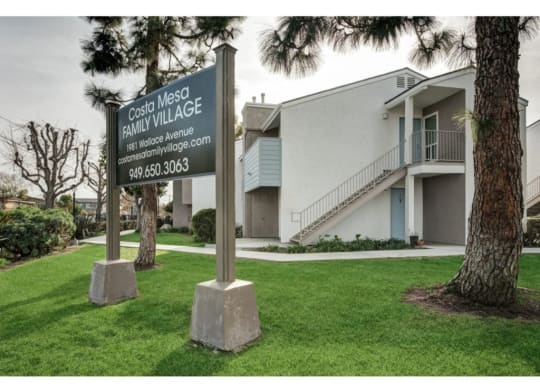 Welcoming Property Signage at Costa Mesa Family Village, Costa Mesa, 92627