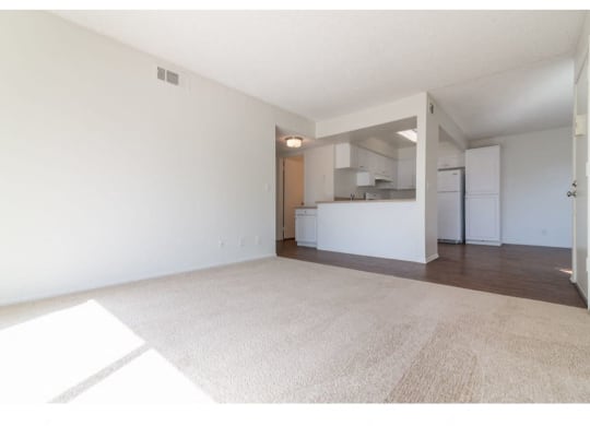 Vacant Living Area at Costa Mesa Family Village, Costa Mesa, California