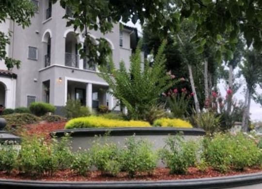 a building with a lot of plants in front of it  at Falcon Bridge at Gale Ranch, San Ramon, CA