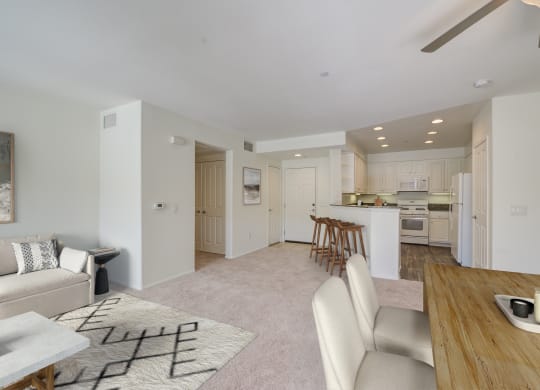 Living room and kitchen at Monarch at Dos Vientos Newbury Park, CA 91320