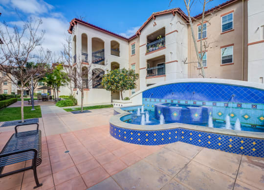 Outdoor fountain at Dos Vientos Newbury Park, CA 91320