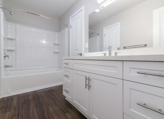 Bright Bathroom at Beverly Plaza Apartments, Long Beach, 90815