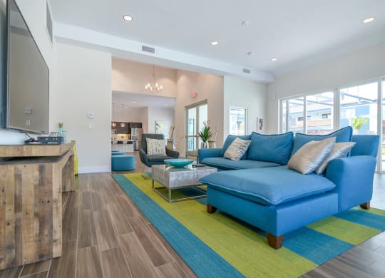 Modern Living Room at Beverly Plaza Apartments, Long Beach, CA