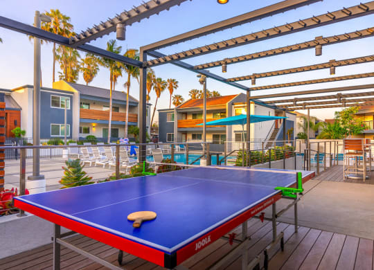 Ping Pong Table at Beverly Plaza Apartments, Long Beach, CA