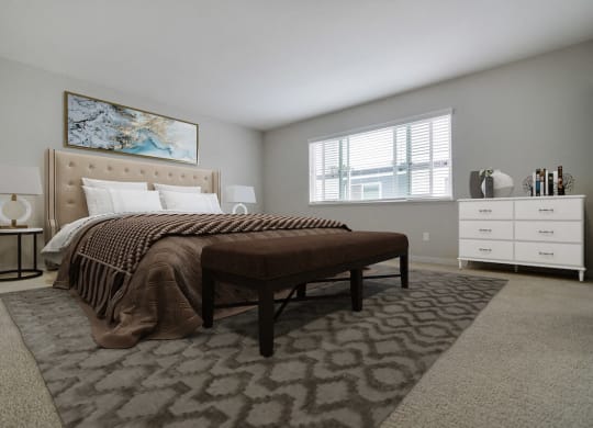 Master Bedroom at Beverly Plaza Apartments, Long Beach, CA