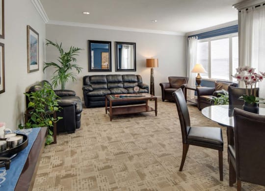 Living room and dining at Meadow Wood at Alamo Creek, Danville, California