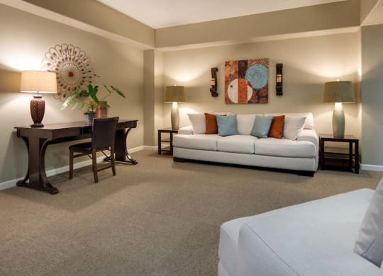 Living room with couch at Meadow Wood at Alamo Creek, Danville, 94506