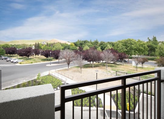 the view from the balcony of the apartment  at Deer Creek Apartments, San Ramon, 94582