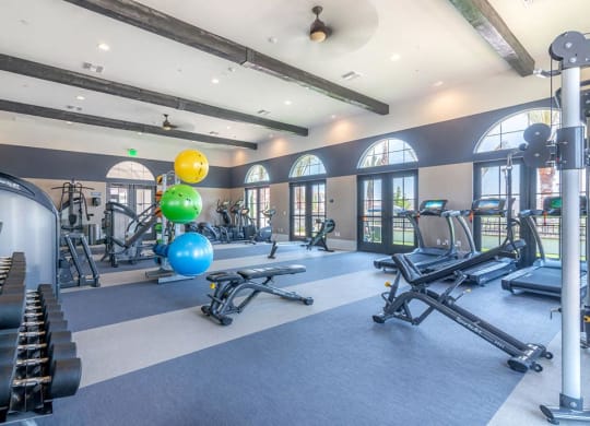 Gym at Montecito Apartments at Carlsbad, California
