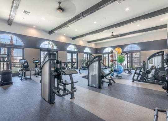 Gym center at Montecito Apartments at Carlsbad, California, 92010