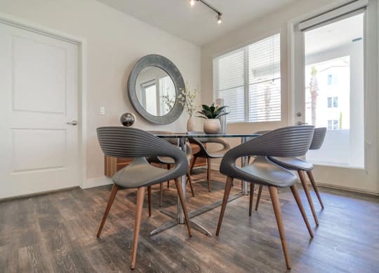 Dining table and chair at Montecito Apartments at Carlsbad, Carlsbad, 92010