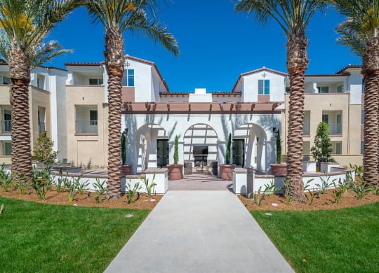 Entrance at Portola Senior Apartments, Carlsbad, CA