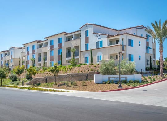 Outside view at Portola Senior Apartments, Carlsbad, California