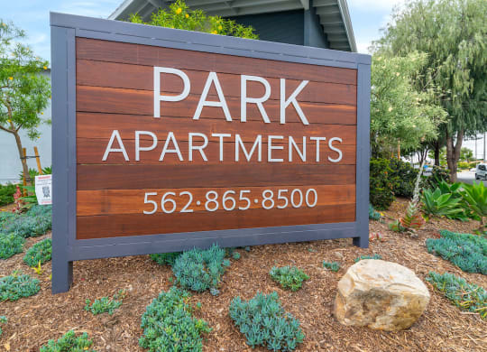 Elegant Entry Signage at Park Apartments, Norwalk, CA
