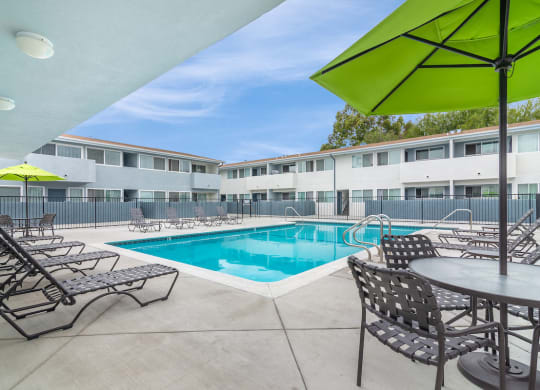 Poolside Dining Tables at Park Apartments, Norwalk, California