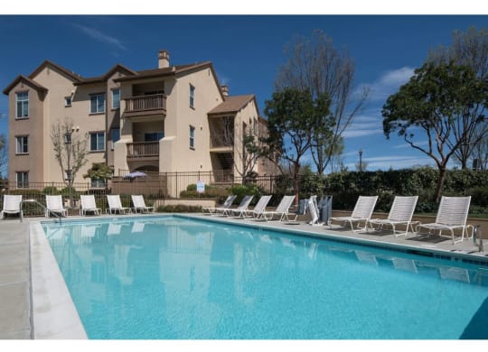 take a dip in our resort style swimming pool  at Seville at Gale Ranch, California
