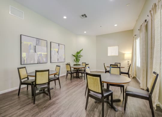 the enclave at homecoming terra vista dining room  at Tesoro Senior Apartments, California, 91326