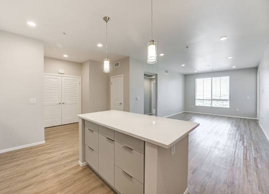 Kitchen and living room at The Overlook Santa Clarita, CA 91350