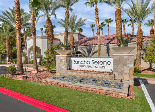 Property signage at Rancho Serene, Las Vegas, NV