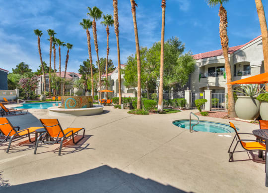 Relaxing Pool and spa at Rancho Serene, Las Vegas, NV