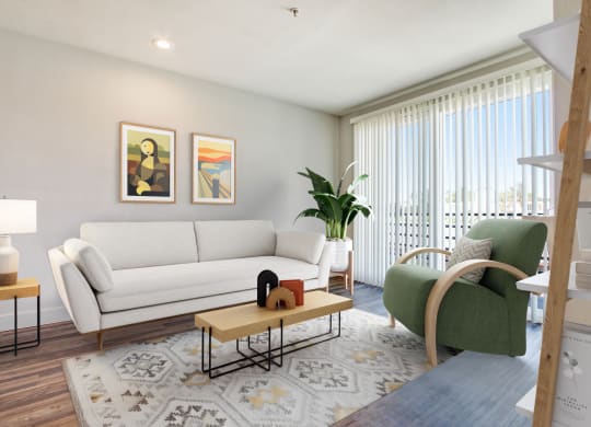 Living Room at 430 Kelton, Los Angeles, 90024