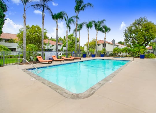 our resort style swimming pool at The Park Apartments, Rancho Cucamonga, CA 91730