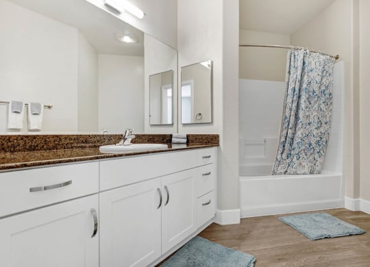 Bathroom With Bathtub at Apex Mission Valley, San Diego, 92108