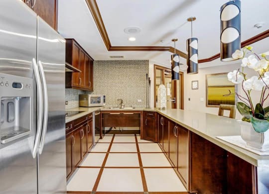 Clubhouse Kitchen at Apex Mission Valley, San Diego, CA, 92108