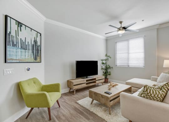 Living Room With TV at Apex Mission Valley, California