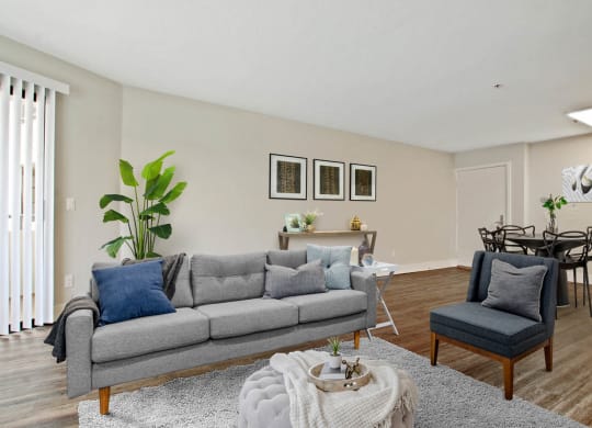 Modern Living Room at Atrium, Los Angeles, California