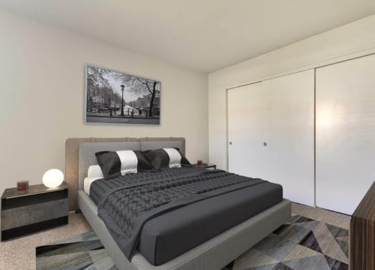 Guest bedroom decoration at Bella Terra Apartments, Henderson, Nevada
