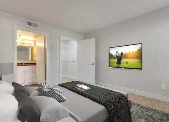Guest bedroom decor at Bella Terra Apartments, Henderson, 89012