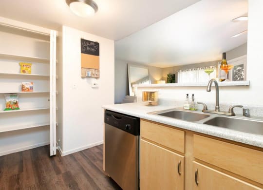 Spacious Kitchen With Pantry Cabinet at Bermuda Terrace, Las Vegas, NV