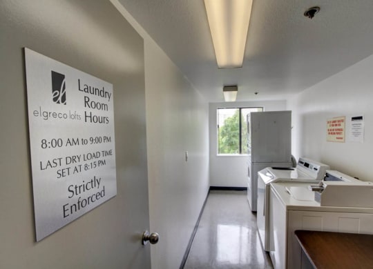 Laundry Room at El Greco Lofts, Los Angeles, California