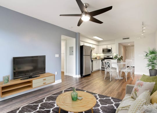 Living Room With TV at Madison Toluca, California, 91601