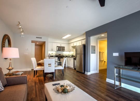 Living Room Interior at Madison Toluca, North Hollywood, CA