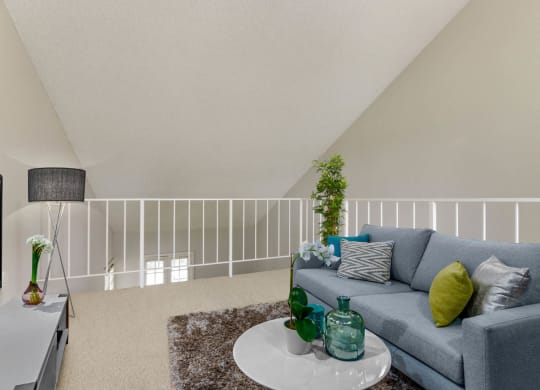 Living room at Meridian Apartments, California
