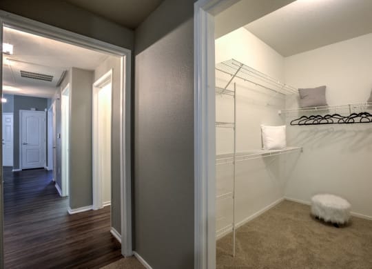 Closet space at Milan Apartment Townhomes, Las Vegas, 89183