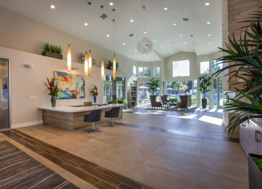 Clubhouse area at Milan Apartment Townhomes, Nevada, 89183
