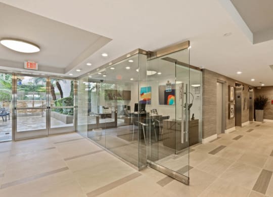 Lobby at Palm Royale Apartments, Los Angeles