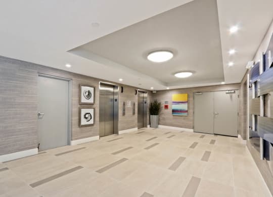 Lobby at Palm Royale Apartments, Los Angeles, CA