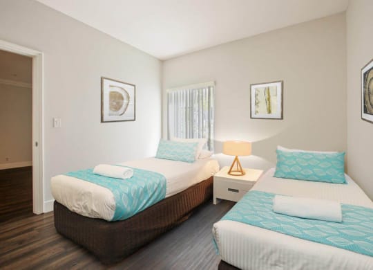 Shared Bedroom at The Plaza Apartments, Los Angeles, CA