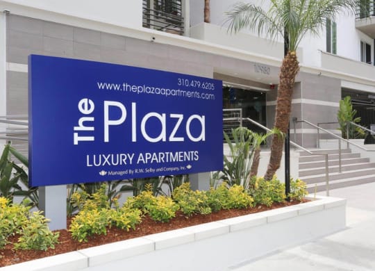 Property Signage at The Plaza Apartments, California, 90024