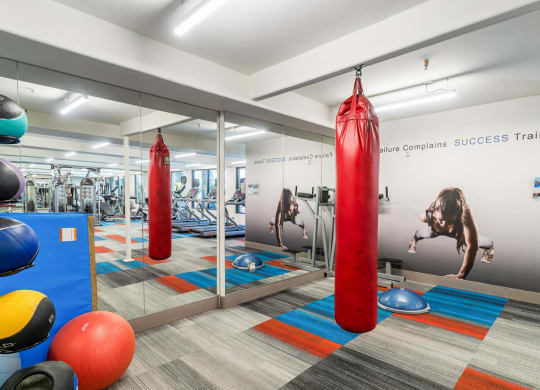 Two Level Fitness Center at The Adler Apartments, California