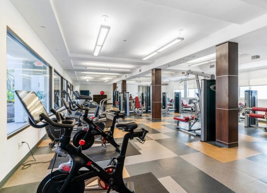 World-Class Fitness Center at The Adler Apartments, Los Angeles, California