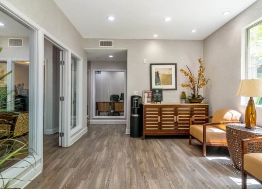 Modern Living Room at The Adler Apartments, Los Angeles, 90025