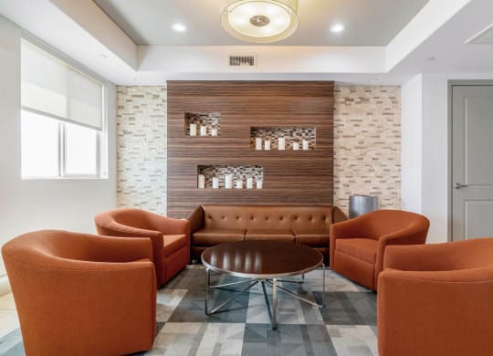 Lobby Area at The Adler Apartments, Los Angeles, CA