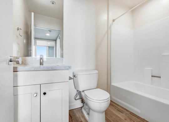 Bathroom With Bathtub at The Kenmore Los Feliz, Los Angeles, CA